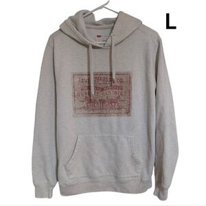 Levi's Light Gray Hoodie with Red Logo